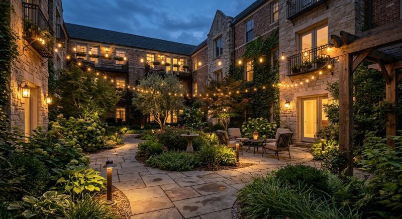 Courtyard Light Installation in Littleton, CO
