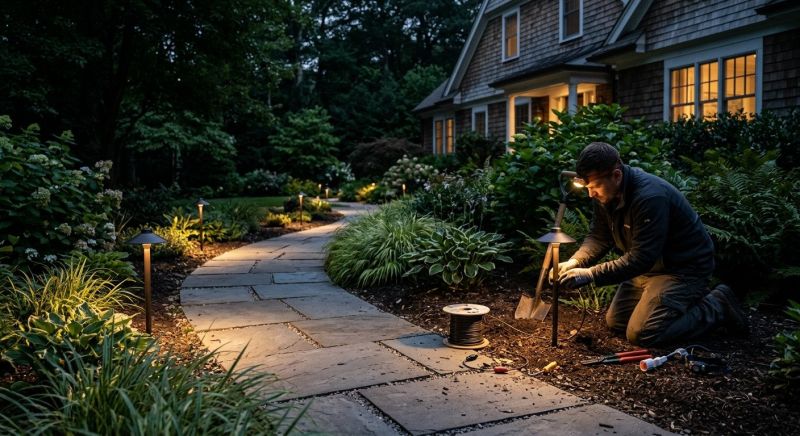 Sidewalk Lighting Installation in Heber City, UT
