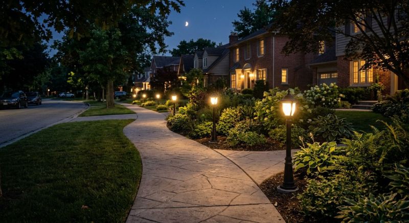 Sidewalk Lighting Installation in Prescott Valley, AZ