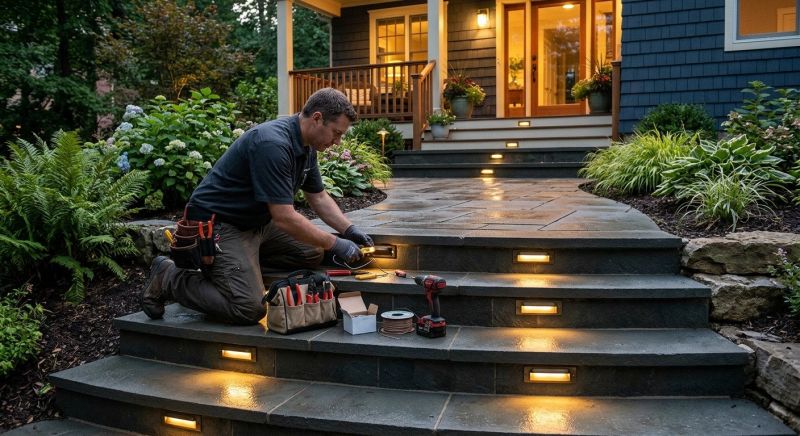 Sidewalk Lighting Installation in Prescott Valley, AZ